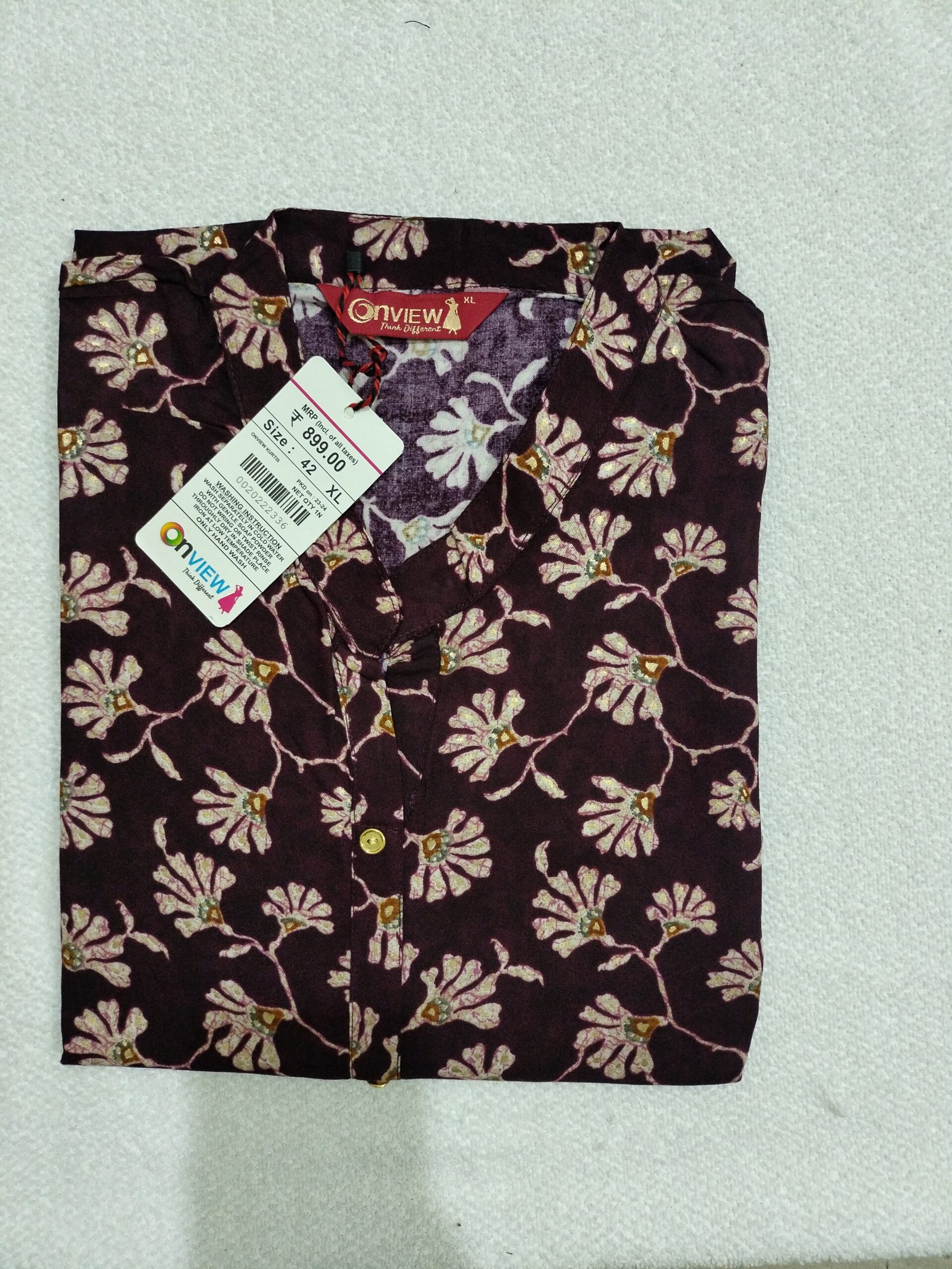 Onview Printed Kurtis - Multi-Color Side Open | Tharmee Fashion | 110 - Image 4