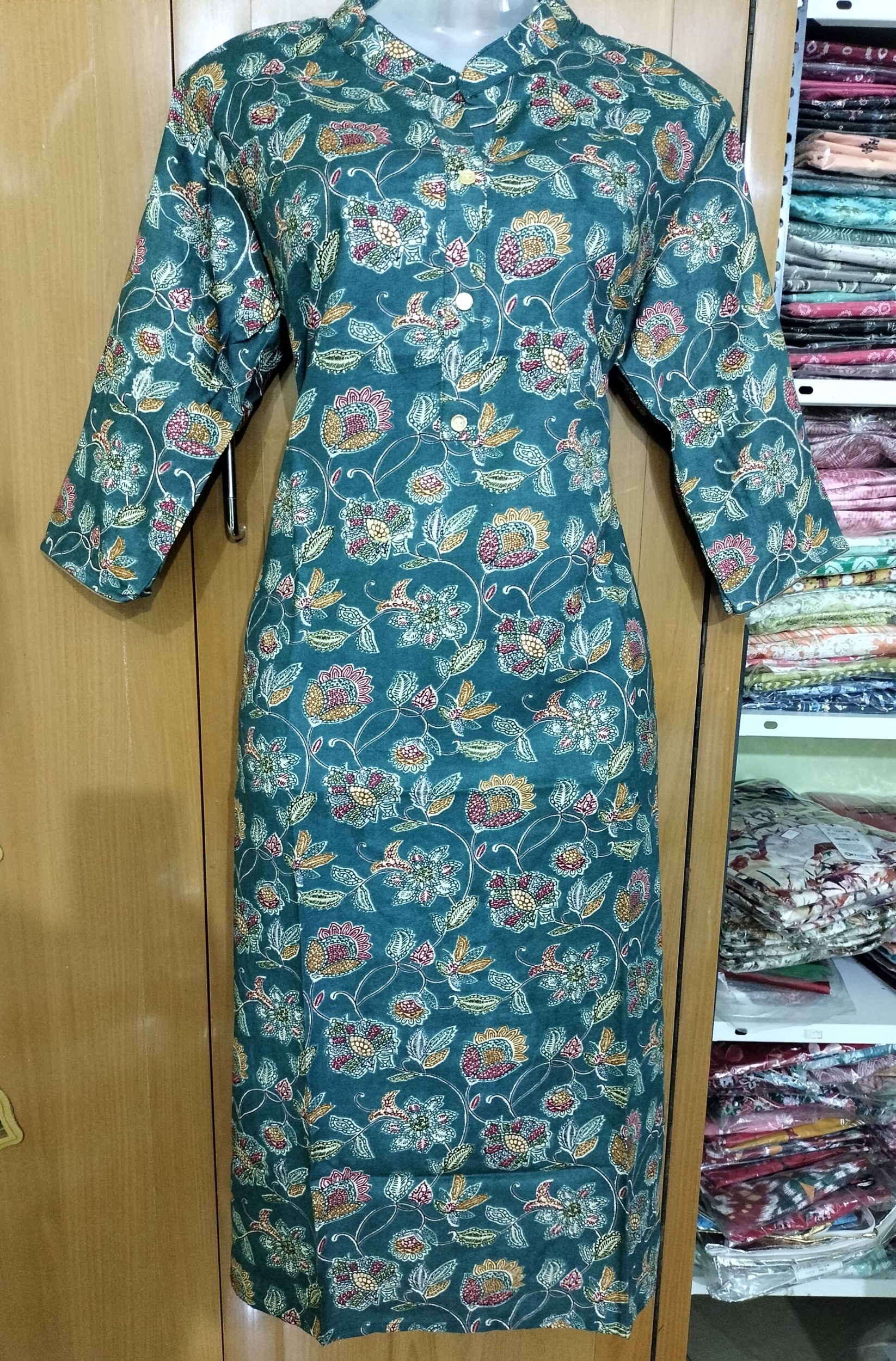 Onview Printed Kurtis - Multi-Color Side Open | Tharmee Fashion | 112
