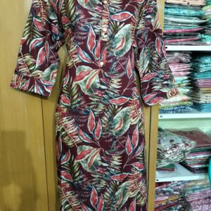 Onview Printed Kurtis - Multi-Color Side Open | Tharmee Fashion | 114