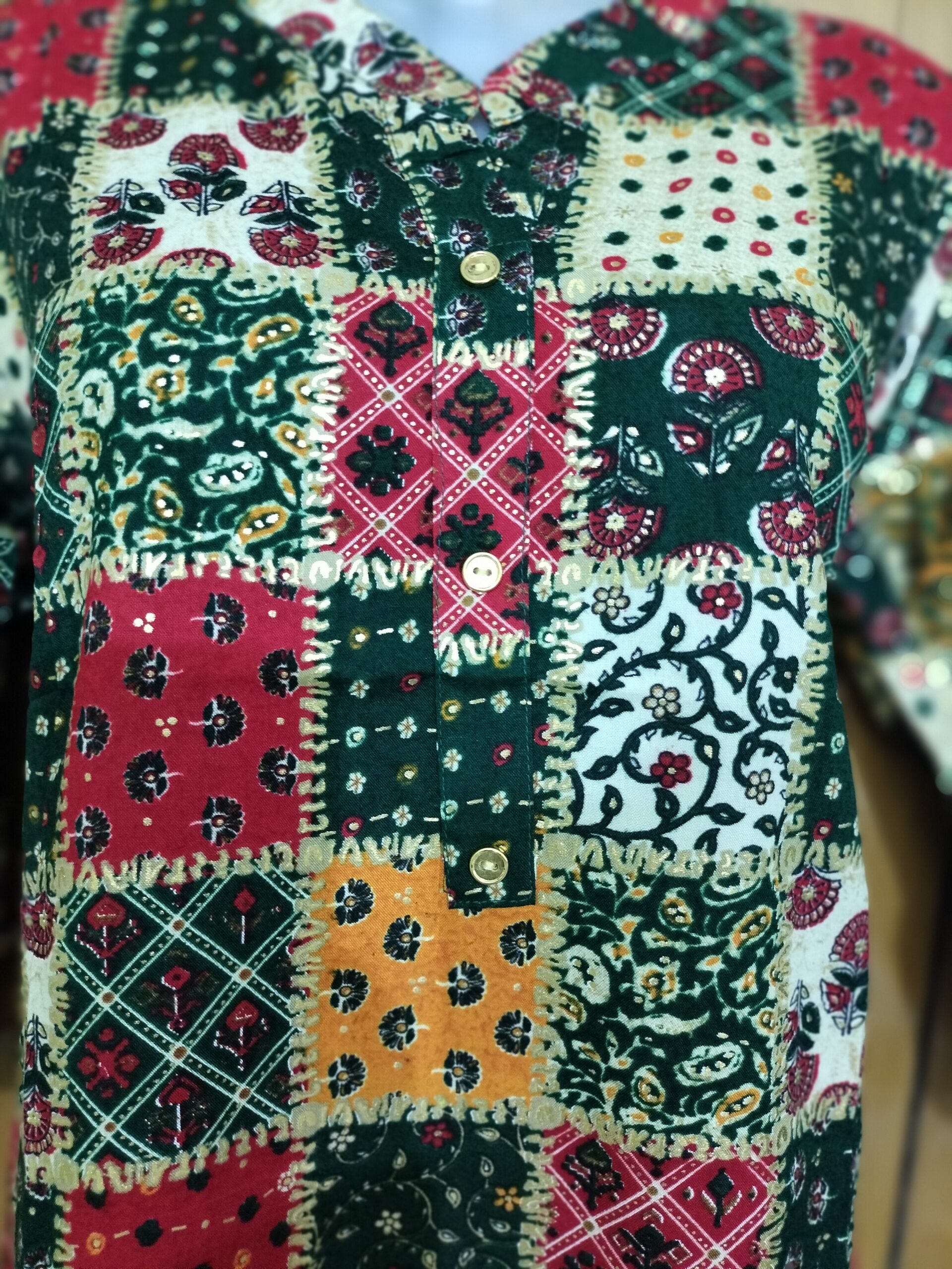 ARBYS Printed Kurtis - Multi-Color Side Open | Tharmee Fashion | 102 - Image 4