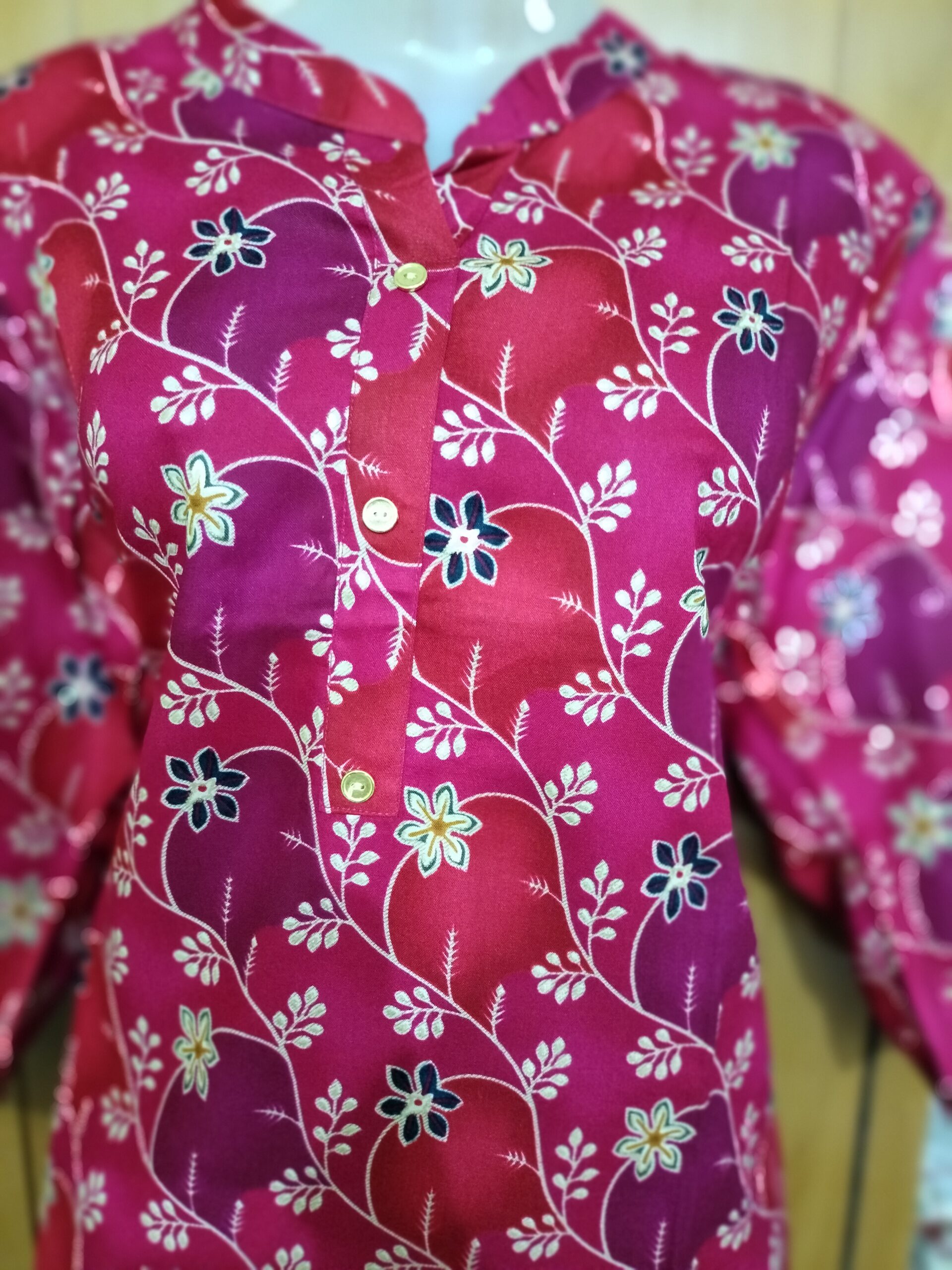 Onview Printed Kurtis - Multi-Color Side Open | Tharmee Fashion | 103 - Image 5