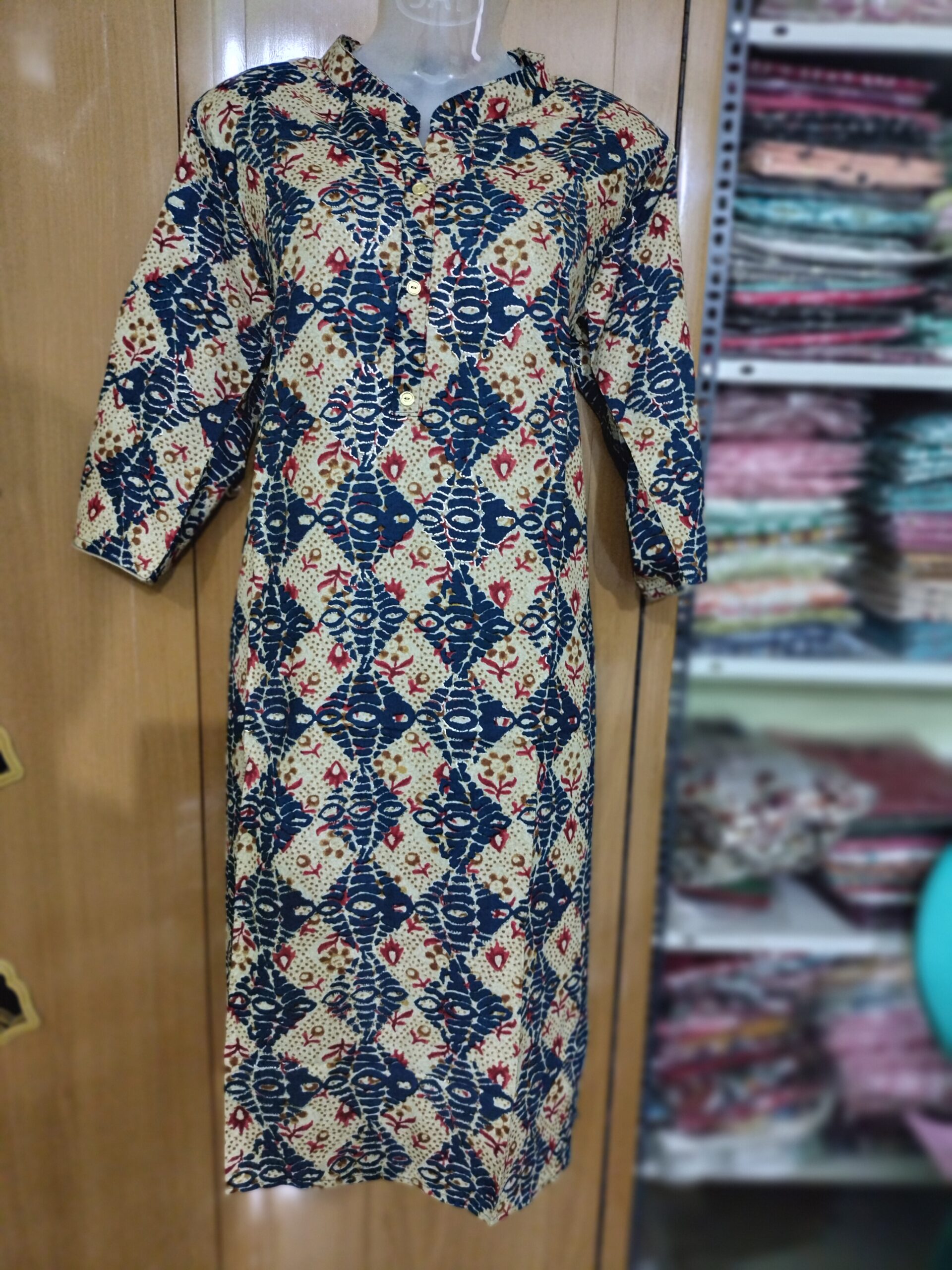 Arbys Printed Kurtis - Multi-Color Side Open | Tharmee Fashion | 104