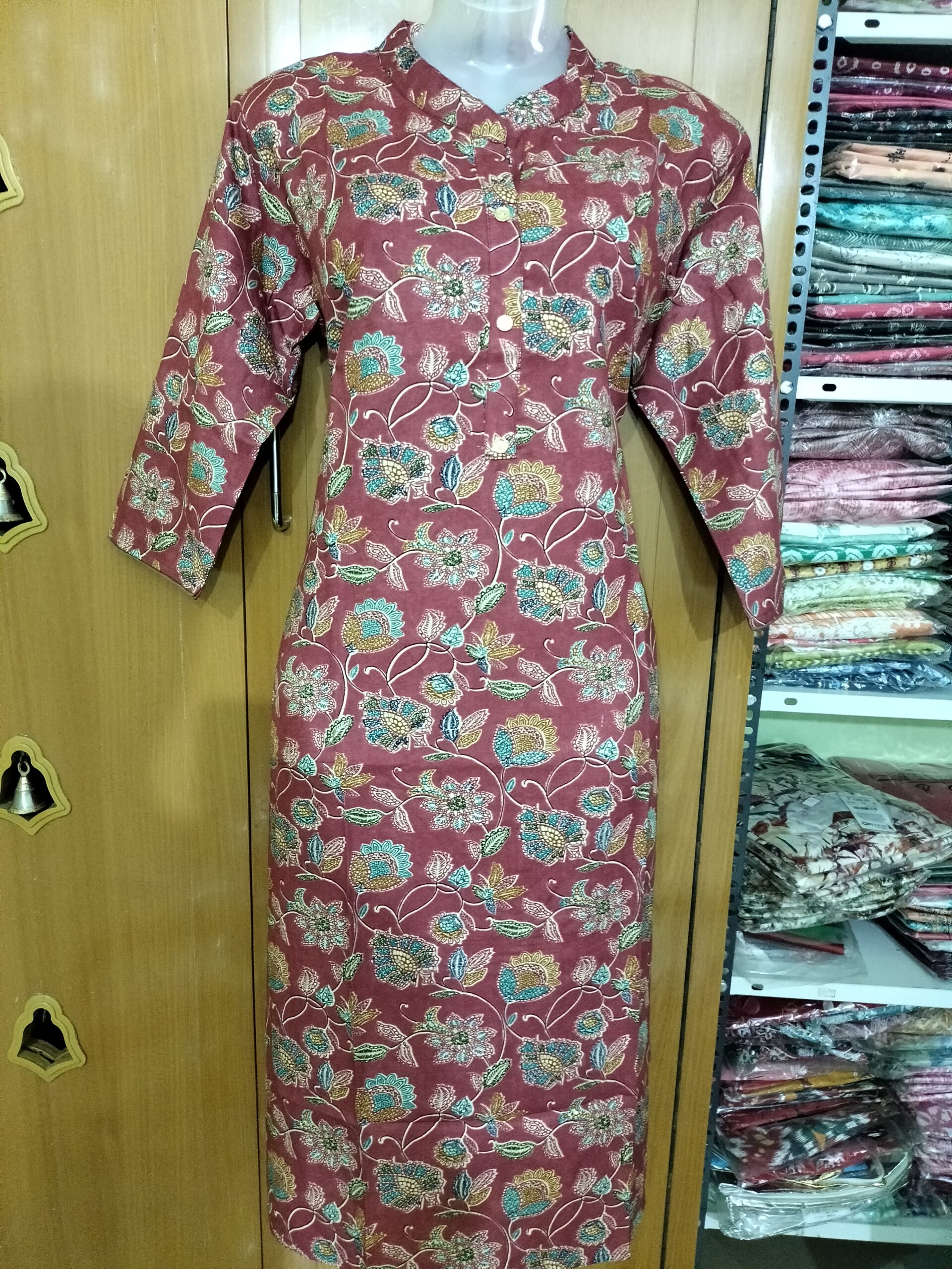Onview Printed Kurtis - Multi-Color Side Open | Tharmee Fashion | 105