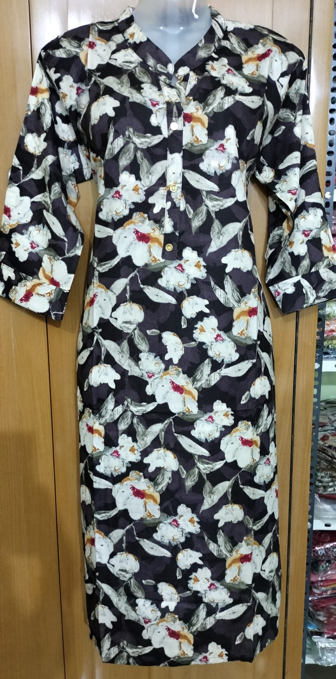 Arbys Printed Kurtis - Multi-Color Side Open | Tharmee Fashion | 107