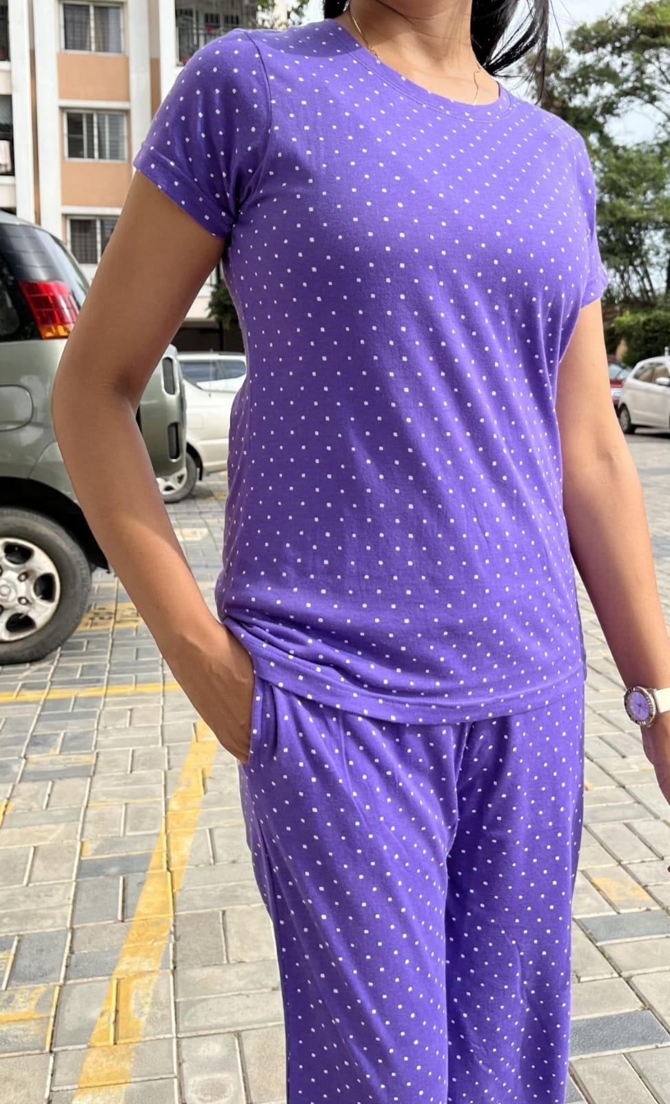 Co-Ord-Sets-Dark Purple | Tharmee Fashion | 1156