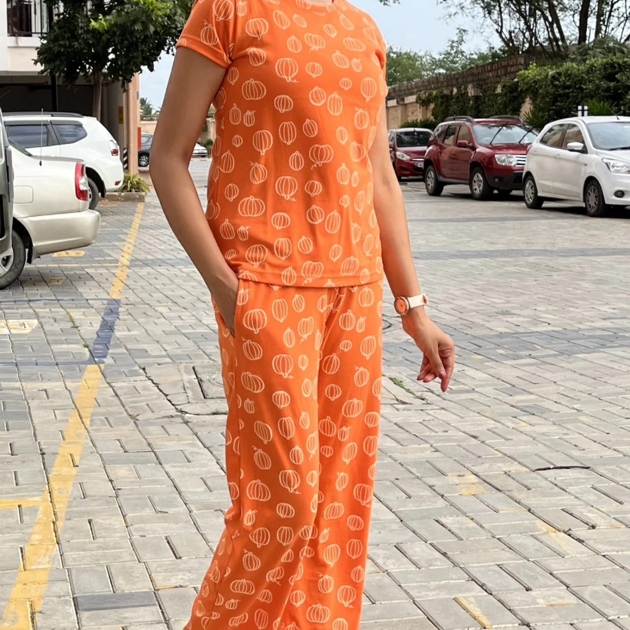 Co-Ord-Sets- Orange| Tharmee Fashion | 1165