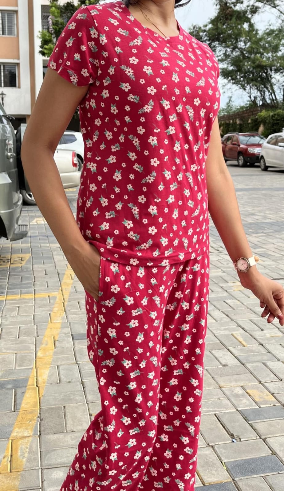 Co-Ord-Sets- Dark PinkTharmee Fashion | 1166