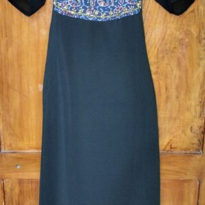 Chiffon Ajrakh Kurtis Anarkali Black| Tharmee Fashion | 1504