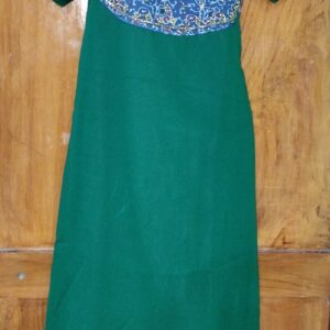 Chiffon Ajrakh Kurtis Anarkali Green| Tharmee Fashion | 1505